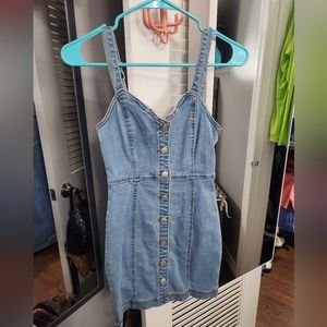 Denim mini dress